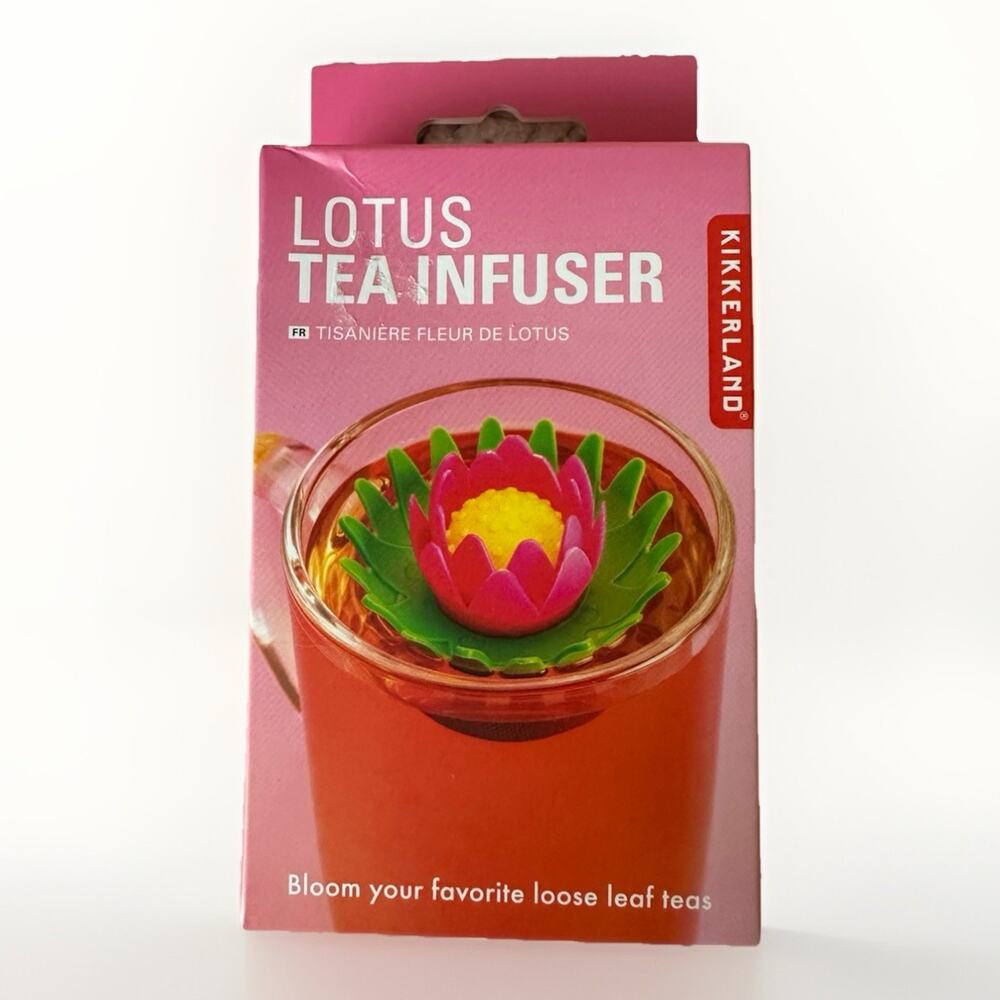 NEW Kikkerland Lotus Tea Infuser Pink LOTUS Flower Loose Leaf Tea Float Gift